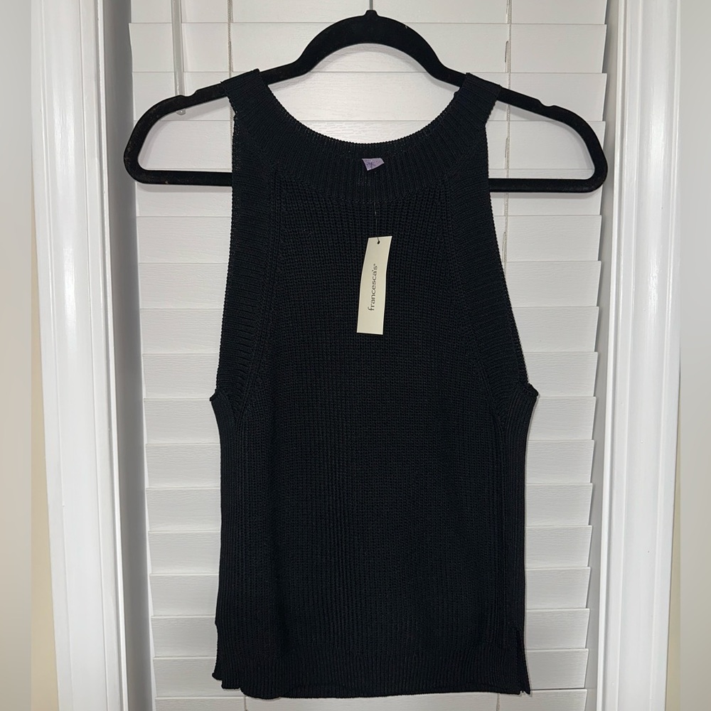 Francesca’s black sweater tank! Size S!